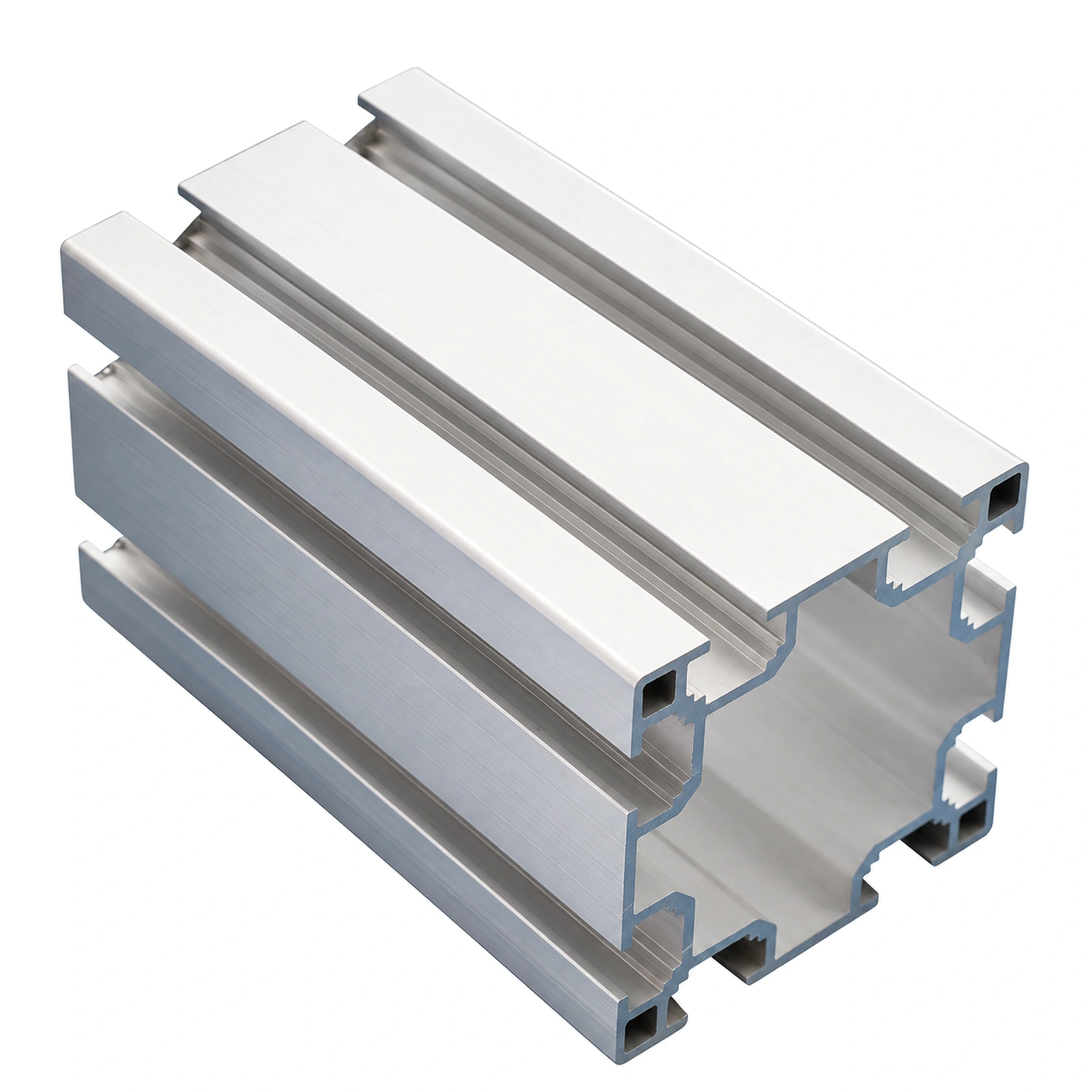 Aluminum conveyor profile cross-section for a flexible chain system