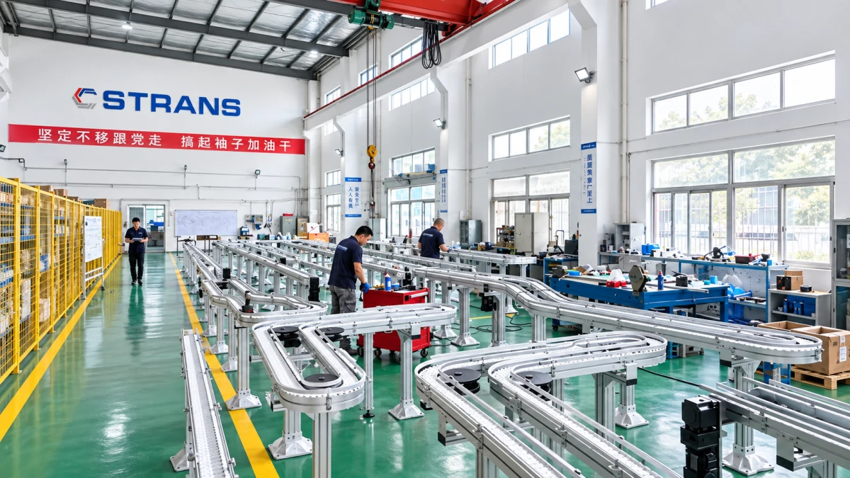 Conveyor equipment in the CSTRANS flexible-chain workshop
