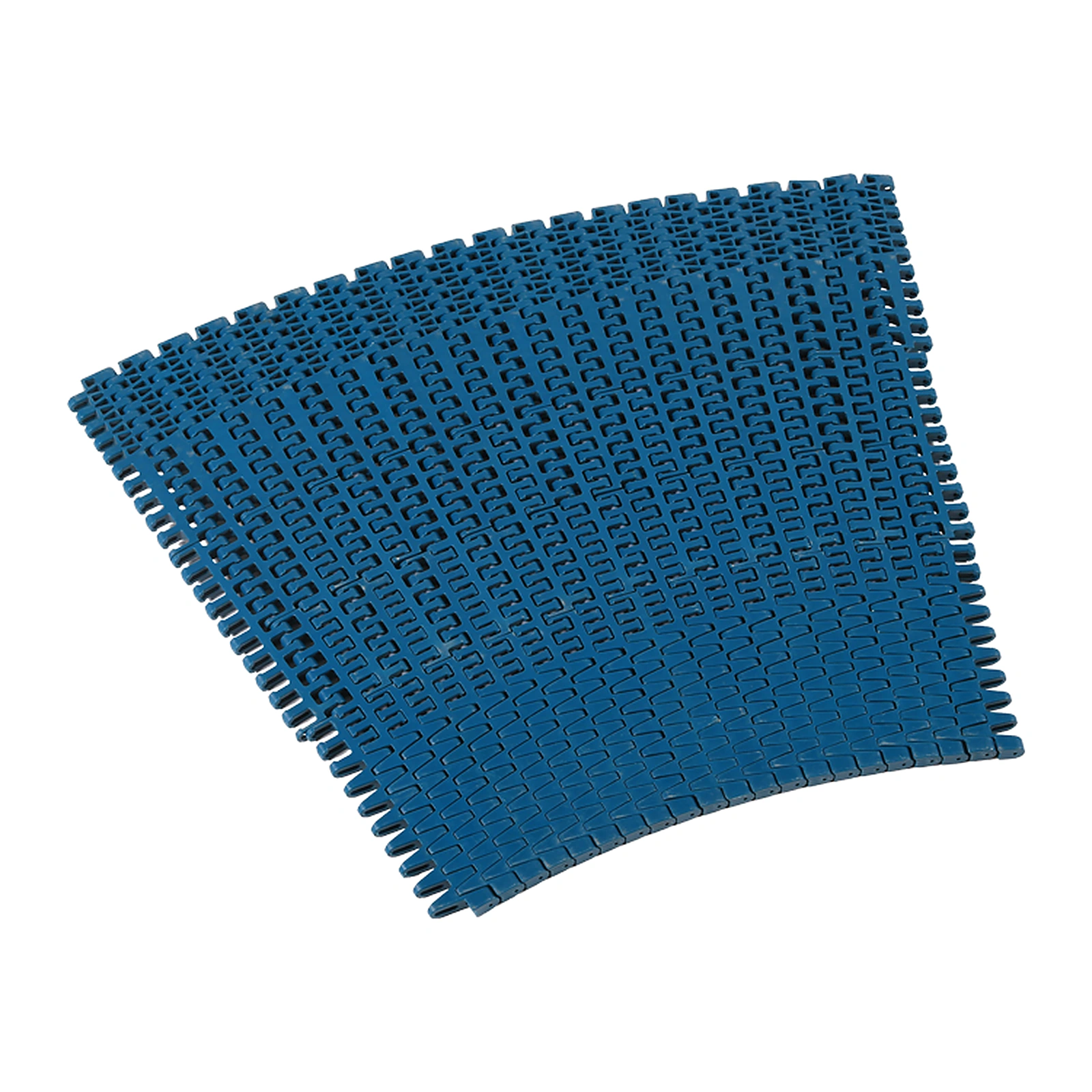 Curved modular belt segment for a radius conveyor