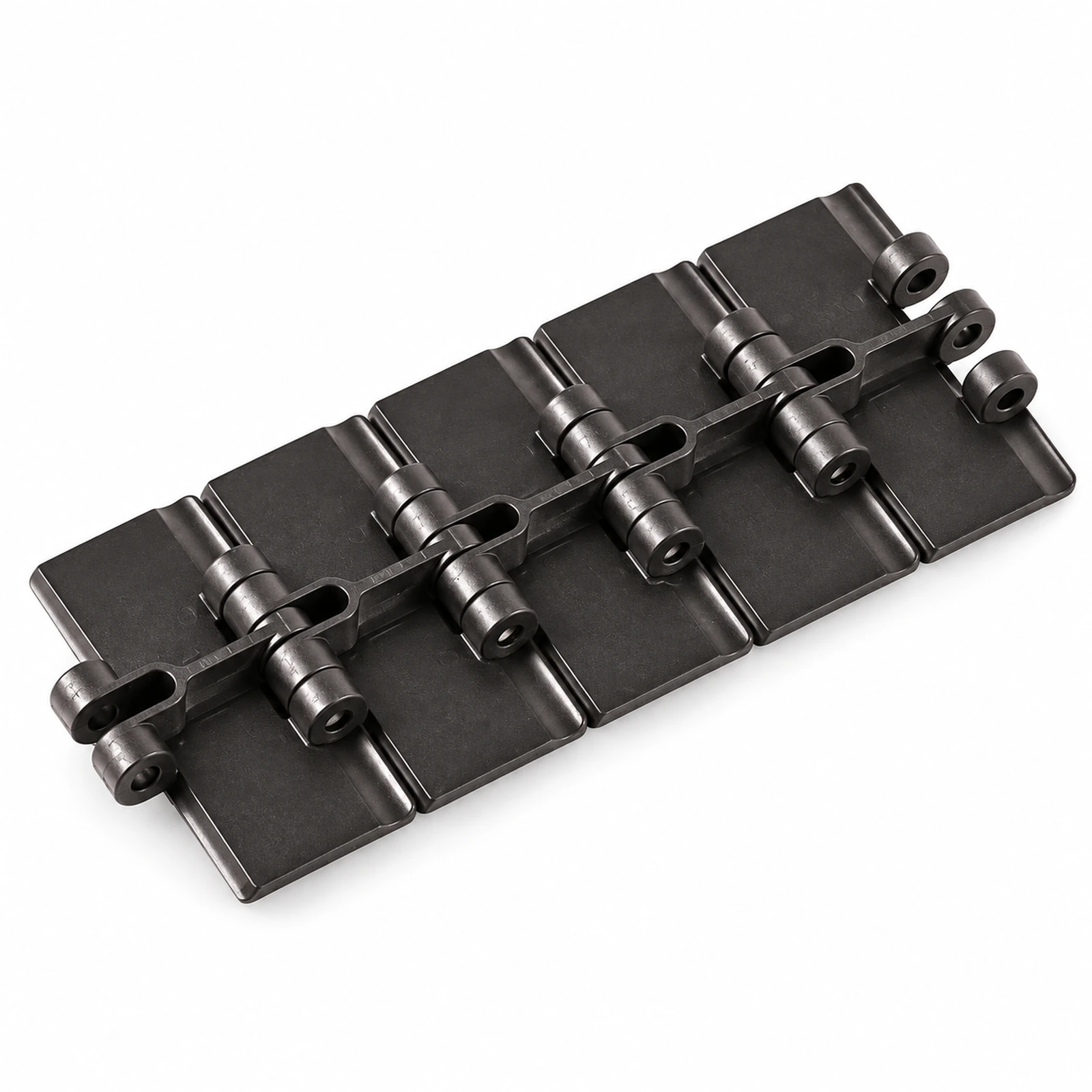 Underside hinge and pin detail of a tabletop chain
