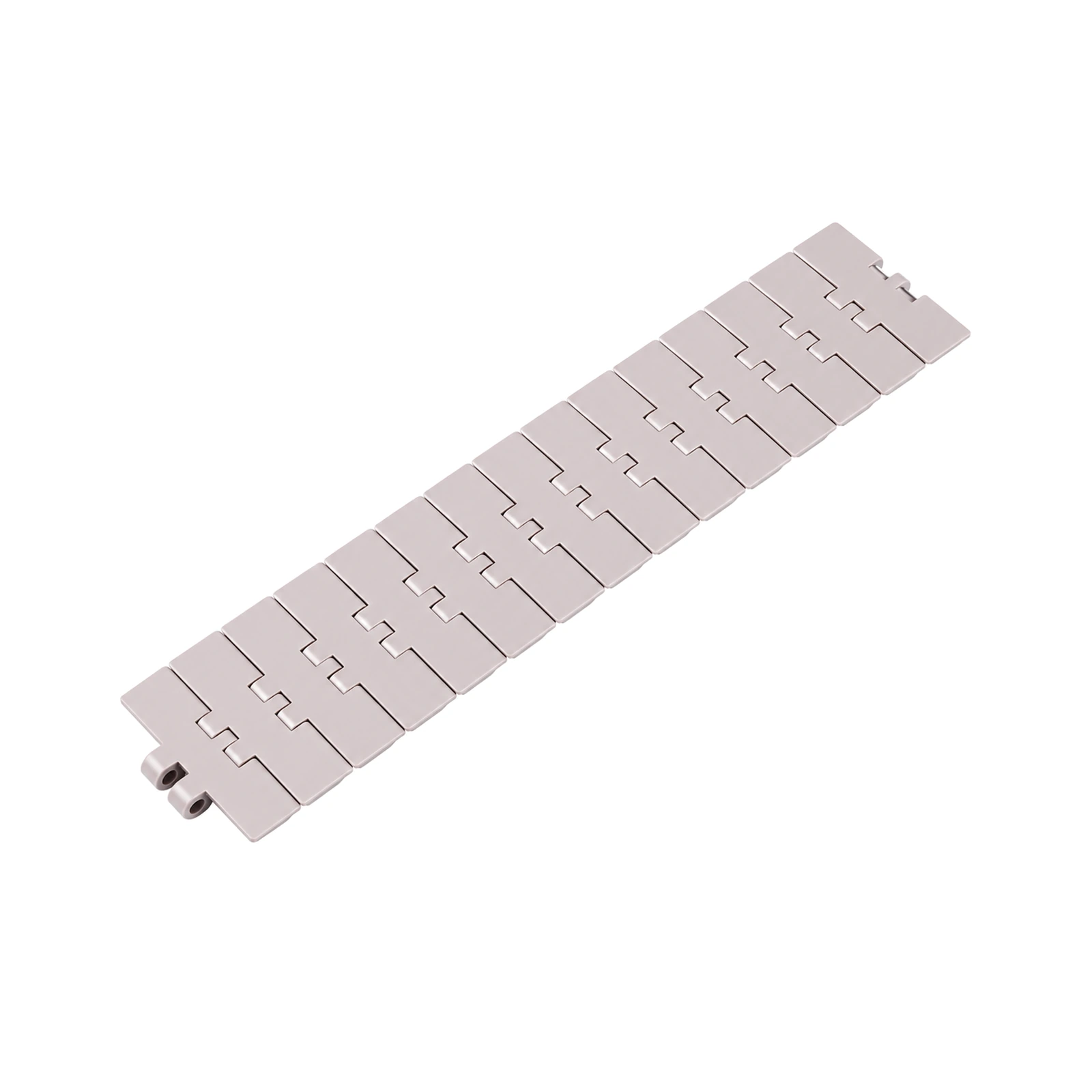 Pale taupe double-hinge tabletop chain