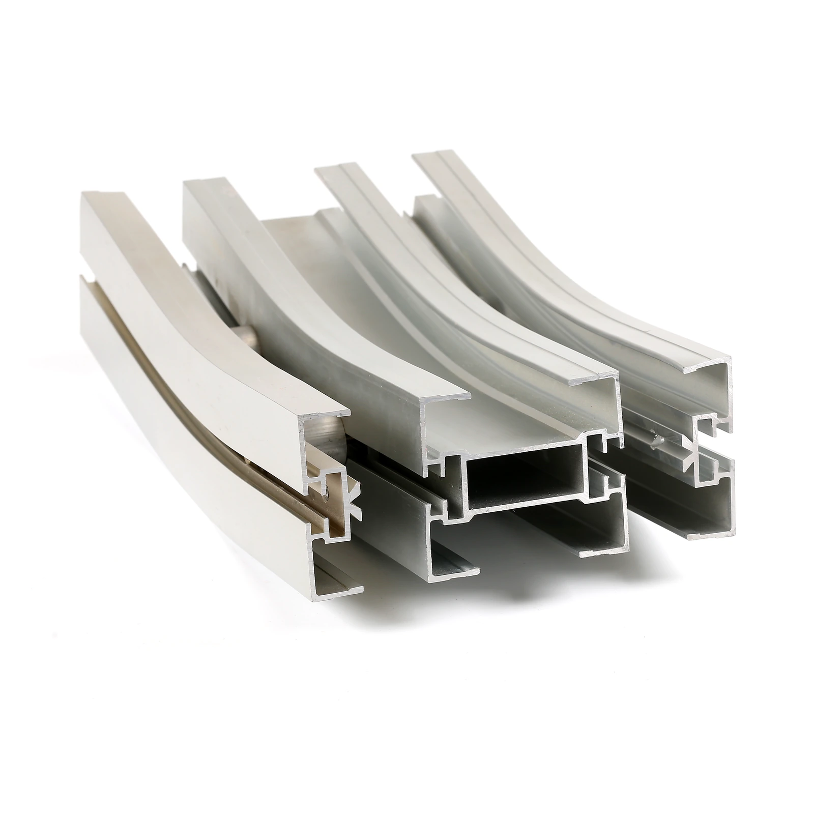 Close-up of curved vertical bend beam profiles