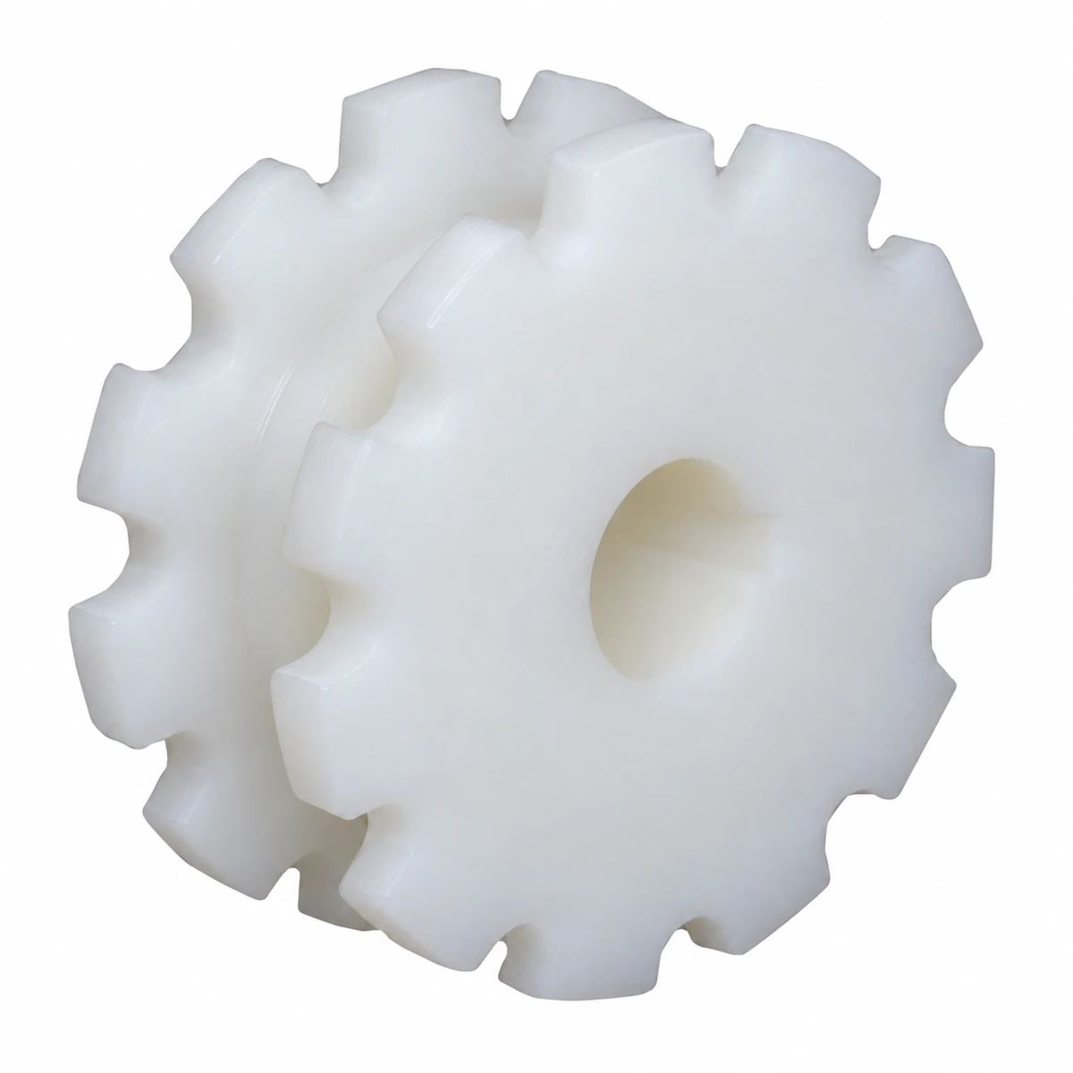 50 machined flexible chain drive sprocket with a toothed rim and central bore