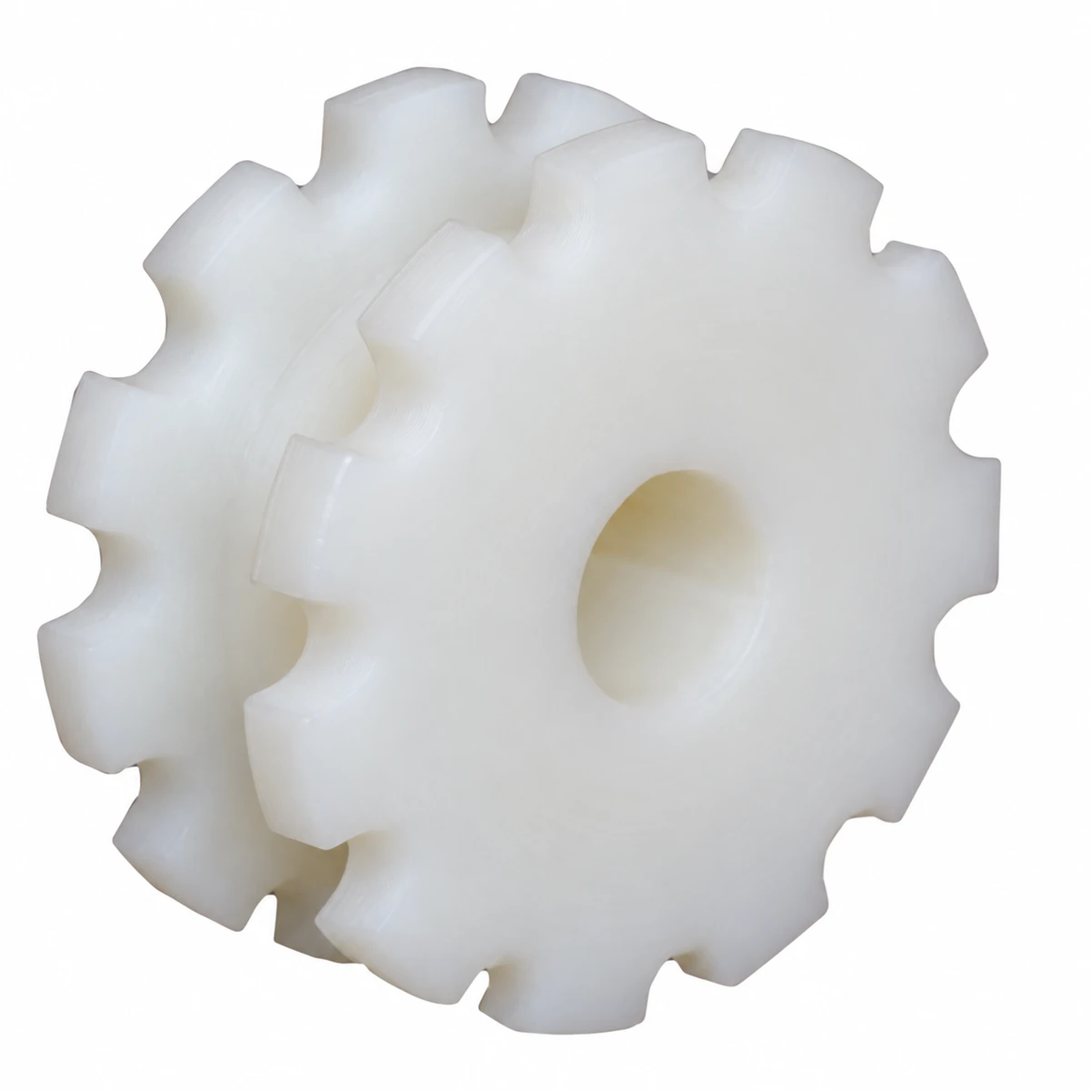 70 machined flexible chain drive sprocket with a toothed rim and central bore
