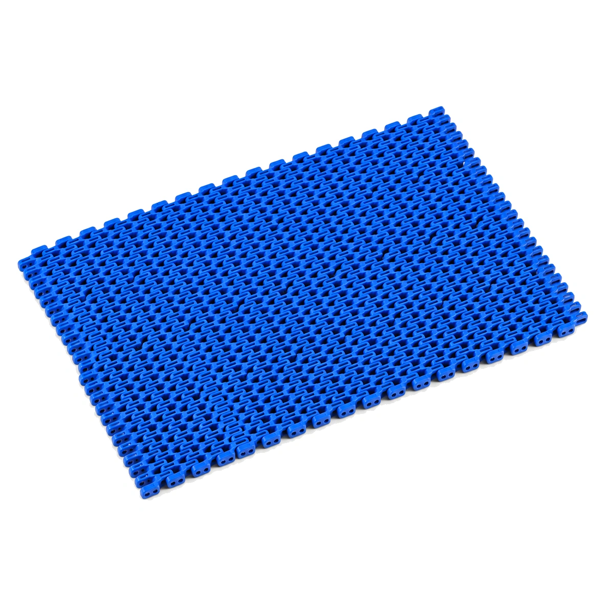 Blue S2542 modular belt with an open-grid carrying surface